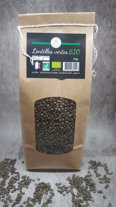 1 kg Lentilles Vertes Bio