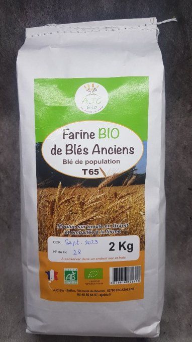 2 kg Farine Bio Blés Anciens T65